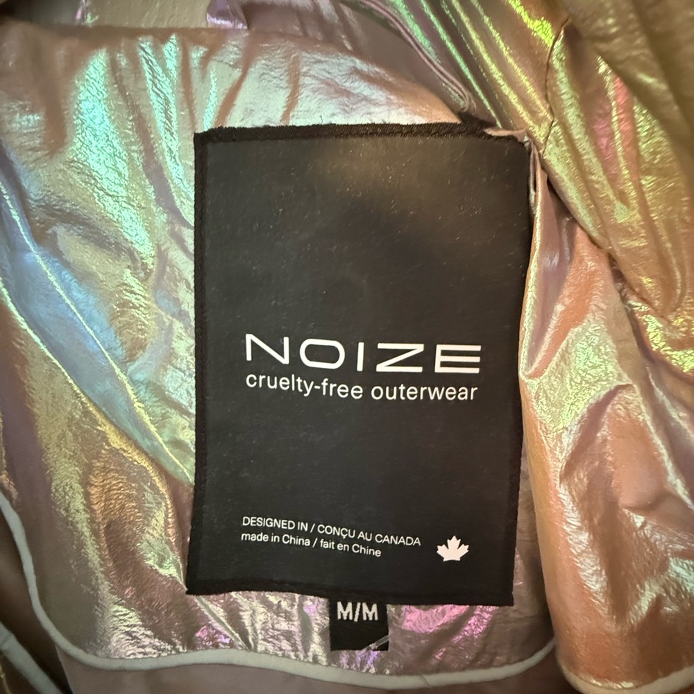 NOIZE champagne hooded and belted puffy jacket Size:M - Picture 8 of 10